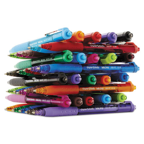 Paper Mate® wholesale. Inkjoy 300 Rt Retractable Ballpoint Pen, 1mm, Assorted Ink-barrel, 8-pack. HSD Wholesale: Janitorial Supplies, Breakroom Supplies, Office Supplies.