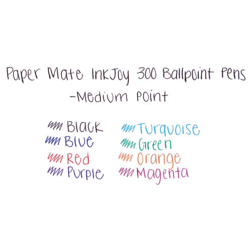 Paper Mate® wholesale. Inkjoy 300 Rt Retractable Ballpoint Pen, 1mm, Assorted Ink-barrel, 8-pack. HSD Wholesale: Janitorial Supplies, Breakroom Supplies, Office Supplies.