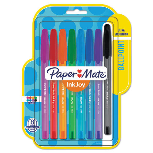 Paper Mate® wholesale. Inkjoy 100 Stick Ballpoint Pen, Medium 1mm, Assorted Ink-barrel, 8-set. HSD Wholesale: Janitorial Supplies, Breakroom Supplies, Office Supplies.