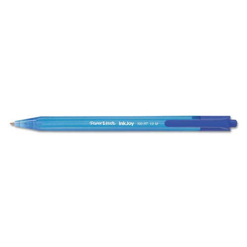 Paper Mate® wholesale. Inkjoy 100 Rt Retractable Ballpoint Pen, Medium 1mm, Blue Ink-barrel, Dozen. HSD Wholesale: Janitorial Supplies, Breakroom Supplies, Office Supplies.