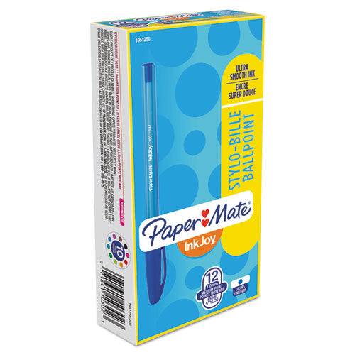 Paper Mate® wholesale. Inkjoy 100 Stick Ballpoint Pen, Medium 1mm, Blue Ink-barrel, Dozen. HSD Wholesale: Janitorial Supplies, Breakroom Supplies, Office Supplies.