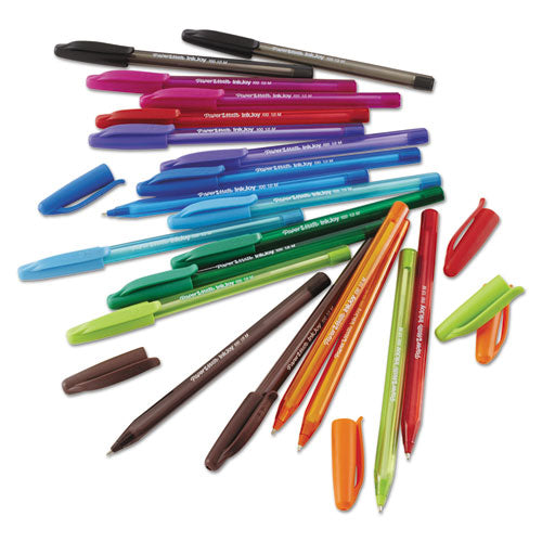 Paper Mate® wholesale. Inkjoy 100 Stick Ballpoint Pen, Medium 1mm, Black Ink-barrel, Dozen. HSD Wholesale: Janitorial Supplies, Breakroom Supplies, Office Supplies.