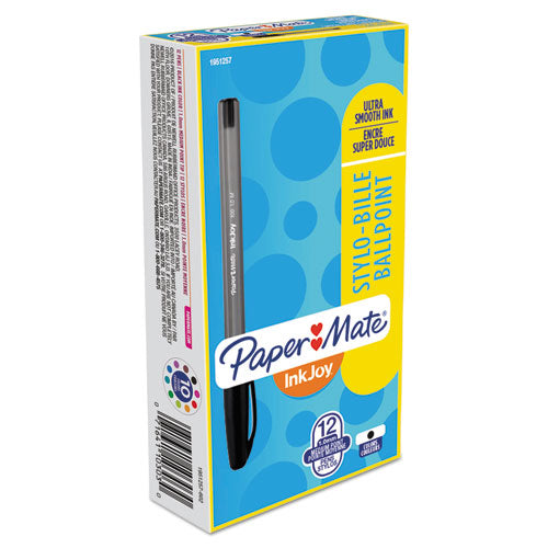 Paper Mate® wholesale. Inkjoy 100 Stick Ballpoint Pen, Medium 1mm, Black Ink-barrel, Dozen. HSD Wholesale: Janitorial Supplies, Breakroom Supplies, Office Supplies.
