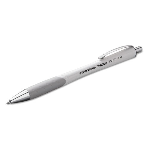 Paper Mate® wholesale. Inkjoy 700 Rt Retractable Ballpoint Pen, 1mm, Black Ink, White Barrel, Dozen. HSD Wholesale: Janitorial Supplies, Breakroom Supplies, Office Supplies.