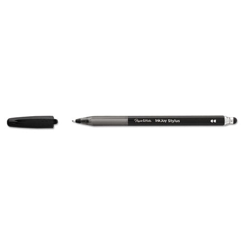 Paper Mate® wholesale. Inkjoy 100 Stick Ballpoint Pen-stylus, Medium 1mm, Black Ink-barrel, Dozen. HSD Wholesale: Janitorial Supplies, Breakroom Supplies, Office Supplies.