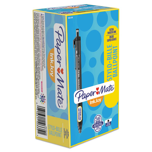 Paper Mate® wholesale. Inkjoy 300 Rt Retractable Ballpoint Pen, 1mm, Black Ink, Smoke Barrel, 36-box. HSD Wholesale: Janitorial Supplies, Breakroom Supplies, Office Supplies.