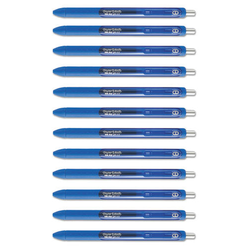 Paper Mate® wholesale. Inkjoy Retractable Gel Pen, Micro 0.5mm, Blue Ink-barrel, Dozen. HSD Wholesale: Janitorial Supplies, Breakroom Supplies, Office Supplies.