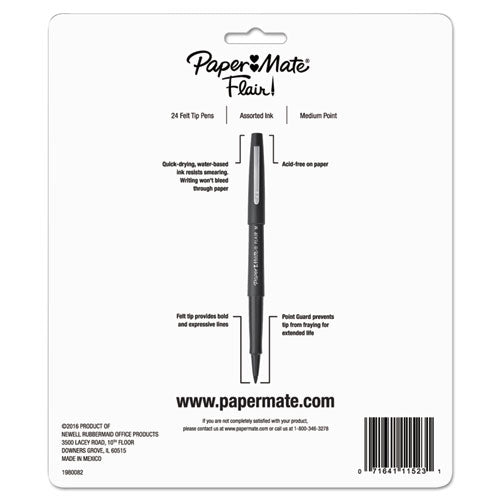 Paper Mate® wholesale. Limited Edition Point Guard Flair Stick Porous Point Pen, Medium 0.7mm, Tropical Ink-barrel, 24-set. HSD Wholesale: Janitorial Supplies, Breakroom Supplies, Office Supplies.