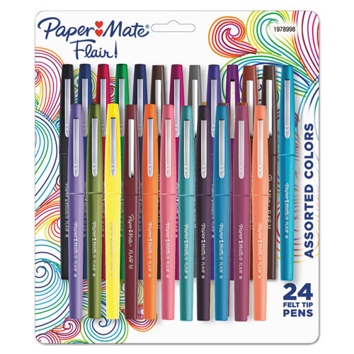 Paper Mate® wholesale. Limited Edition Point Guard Flair Stick Porous Point Pen, Medium 0.7mm, Tropical Ink-barrel, 24-set. HSD Wholesale: Janitorial Supplies, Breakroom Supplies, Office Supplies.