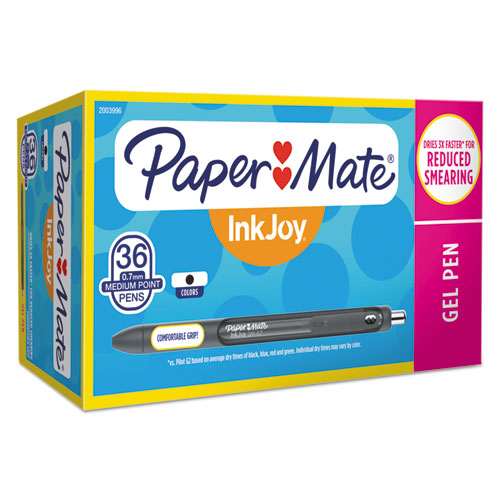 Paper Mate® wholesale. Inkjoy Retractable Gel Pen, Medium 0.7mm, Black Ink-barrel, 36-pack. HSD Wholesale: Janitorial Supplies, Breakroom Supplies, Office Supplies.