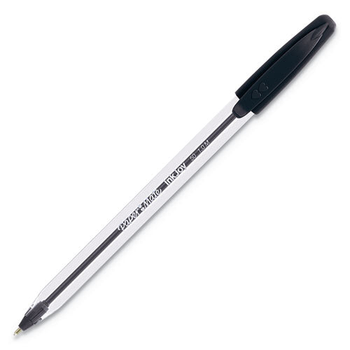 Paper Mate® wholesale. Inkjoy 50st Stick Ballpoint Pen, Medium 1mm, Black Ink, Clear Barrel, Dozen. HSD Wholesale: Janitorial Supplies, Breakroom Supplies, Office Supplies.