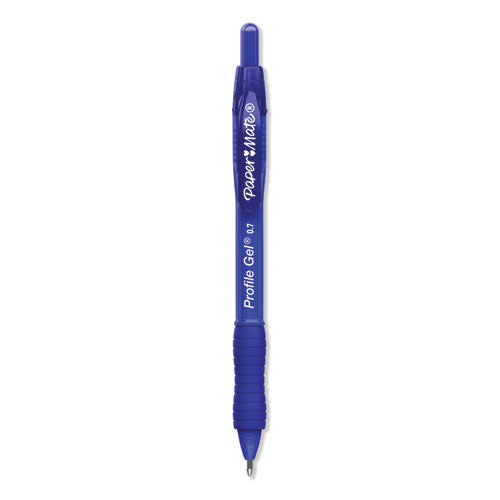 Paper Mate® wholesale. Profile Retractable Gel Pen, Medium 0.7 Mm, Blue Ink, Translucent Blue Barrel, 36-pack. HSD Wholesale: Janitorial Supplies, Breakroom Supplies, Office Supplies.