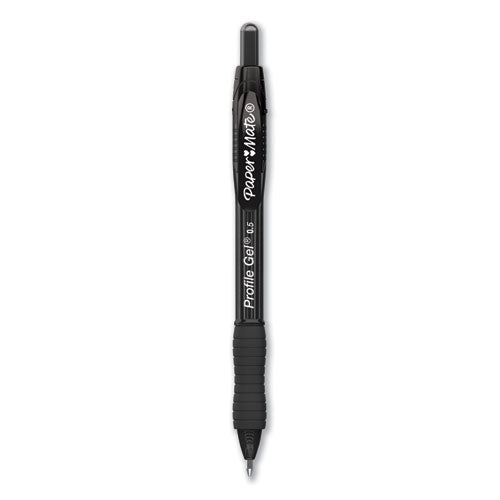 Paper Mate® wholesale. Profile Retractable Gel Pen, Fine 0.5 Mm, Black Ink, Translucent Black Barrel, 36-pack. HSD Wholesale: Janitorial Supplies, Breakroom Supplies, Office Supplies.