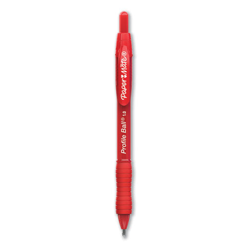 Paper Mate® wholesale. Profile Retractable Ballpoint Pen, Bold 1 Mm, Red Ink-barrel, Dozen. HSD Wholesale: Janitorial Supplies, Breakroom Supplies, Office Supplies.