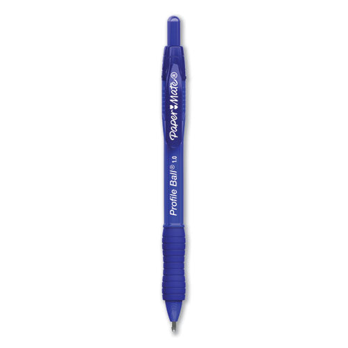 Paper Mate® wholesale. Profile Retractable Ballpoint Pen, Bold 1 Mm, Blue Ink-barrel, Dozen. HSD Wholesale: Janitorial Supplies, Breakroom Supplies, Office Supplies.