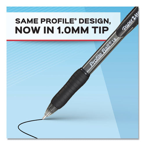 Paper Mate® wholesale. Profile Retractable Ballpoint Pen, Bold 1 Mm, Black Ink-barrel, Dozen. HSD Wholesale: Janitorial Supplies, Breakroom Supplies, Office Supplies.