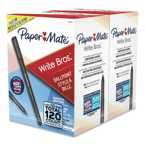 Paper Mate® wholesale. Write Bros. Stick Ballpoint Pen, Medium 1 Mm, Black Ink-barrel, 120-pack. HSD Wholesale: Janitorial Supplies, Breakroom Supplies, Office Supplies.