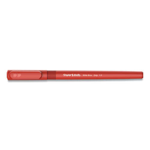 Paper Mate® wholesale. Write Bros. Grip Ballpoint Pen, Medium, 1 Mm, Red Ink-barrel, Dozen. HSD Wholesale: Janitorial Supplies, Breakroom Supplies, Office Supplies.