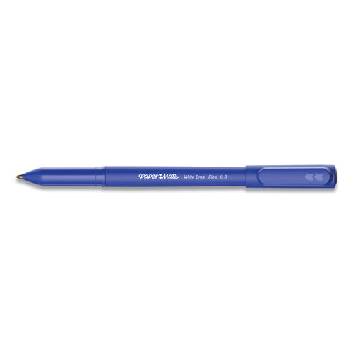 Paper Mate® wholesale. Write Bros. Ballpoint Pen, Fine 0.8 Mm, Blue Ink-barrel, Dozen. HSD Wholesale: Janitorial Supplies, Breakroom Supplies, Office Supplies.