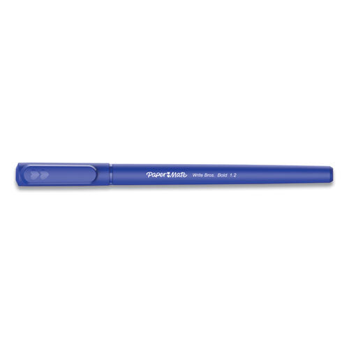 Paper Mate® wholesale. Write Bros. Ballpoint Pen, Bold 1.2 Mm, Blue Ink-barrel, Dozen. HSD Wholesale: Janitorial Supplies, Breakroom Supplies, Office Supplies.