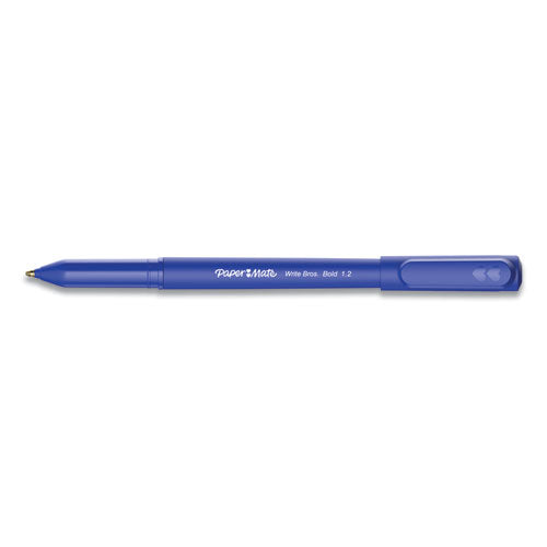 Paper Mate® wholesale. Write Bros. Ballpoint Pen, Bold 1.2 Mm, Blue Ink-barrel, Dozen. HSD Wholesale: Janitorial Supplies, Breakroom Supplies, Office Supplies.