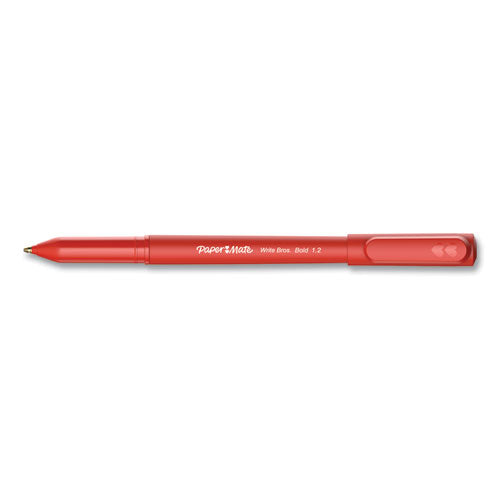 Paper Mate® wholesale. Write Bros. Ballpoint Pen, Bold 1.2 Mm, Red Ink-barrel, Dozen. HSD Wholesale: Janitorial Supplies, Breakroom Supplies, Office Supplies.