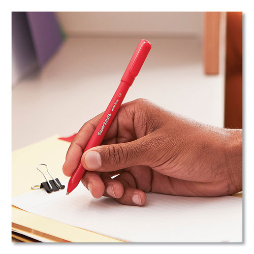 Paper Mate® wholesale. Write Bros. Stick Ballpoint Pen, Medium 1mm, Red Ink-barrel, Dozen. HSD Wholesale: Janitorial Supplies, Breakroom Supplies, Office Supplies.