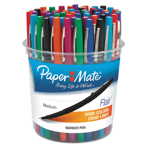 Paper Mate® wholesale. Point Guard Flair Stick Porous Point Pen, Bold 1.4mm, Assorted Ink-barrel, 48-set. HSD Wholesale: Janitorial Supplies, Breakroom Supplies, Office Supplies.