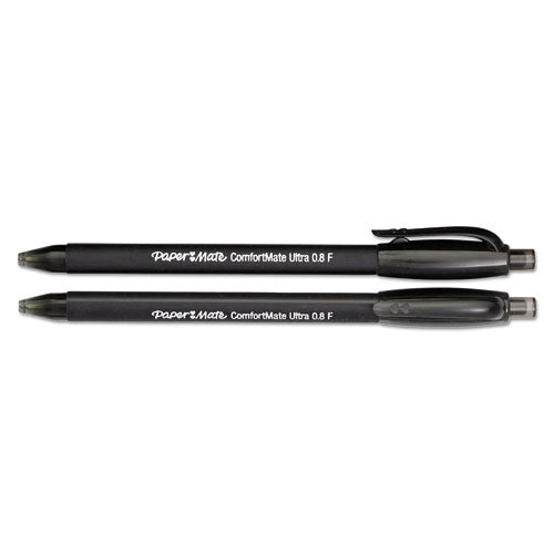 Paper Mate® wholesale. Comfortmate Ultra Retractable Ballpoint Pen, 0.8mm, Black Ink-barrel, Dozen. HSD Wholesale: Janitorial Supplies, Breakroom Supplies, Office Supplies.