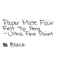 Load image into Gallery viewer, Paper Mate® wholesale. Flair Felt Tip Stick Porous Point Marker Pen, 0.4mm, Black Ink-barrel, Dozen. HSD Wholesale: Janitorial Supplies, Breakroom Supplies, Office Supplies.