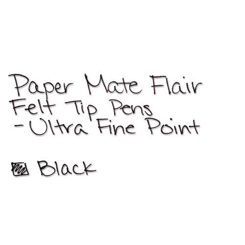 Paper Mate® wholesale. Flair Felt Tip Stick Porous Point Marker Pen, 0.4mm, Black Ink-barrel, Dozen. HSD Wholesale: Janitorial Supplies, Breakroom Supplies, Office Supplies.