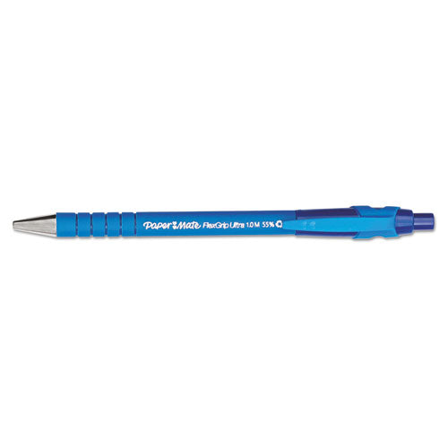 Paper Mate® wholesale. Flexgrip Ultra Retractable Ballpoint Pen, Medium 1mm, Blue Ink-barrel, Dozen. HSD Wholesale: Janitorial Supplies, Breakroom Supplies, Office Supplies.