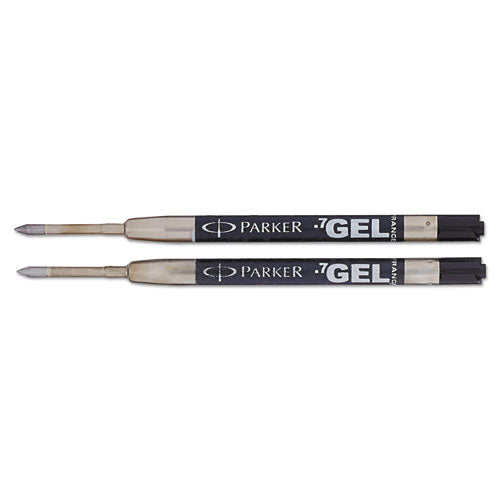 Parker® wholesale. Refill For Parker Retractable Gel Ink Roller Ball Pens, Medium Point, Black Ink, 2-pack. HSD Wholesale: Janitorial Supplies, Breakroom Supplies, Office Supplies.