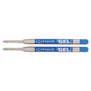 Parker® wholesale. Refill For Parker Retractable Gel Ink Roller Ball Pens, Medium Point, Blue Ink, 2-pack. HSD Wholesale: Janitorial Supplies, Breakroom Supplies, Office Supplies.