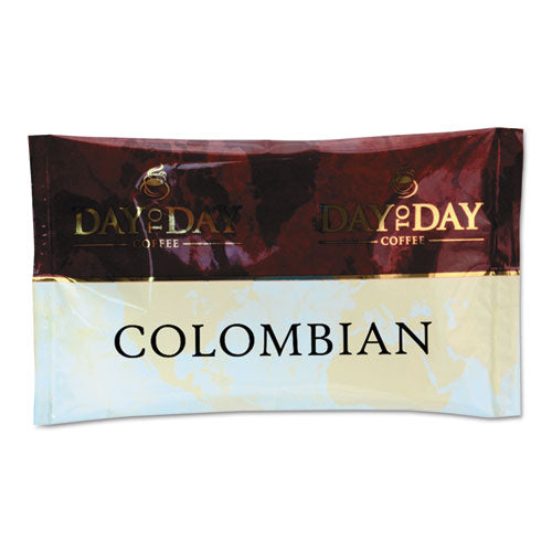 Day to Day Coffee® wholesale. 100% Pure Coffee, Colombian Blend, 1.5 Oz Pack, 42 Packs-carton. HSD Wholesale: Janitorial Supplies, Breakroom Supplies, Office Supplies.