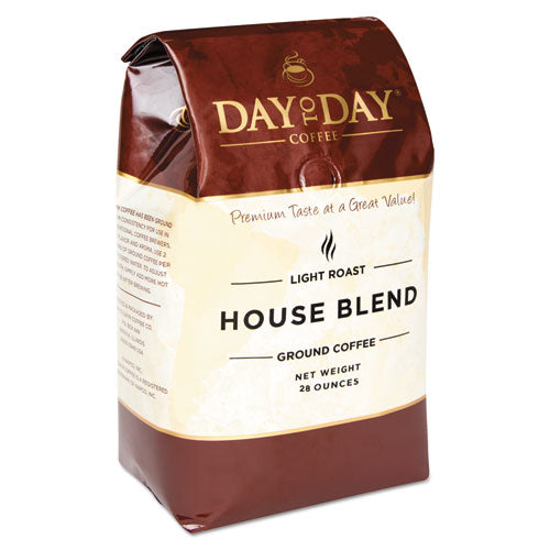 Day to Day Coffee® wholesale. 100% Pure Coffee, House Blend, Ground, 28 Oz Bag. HSD Wholesale: Janitorial Supplies, Breakroom Supplies, Office Supplies.