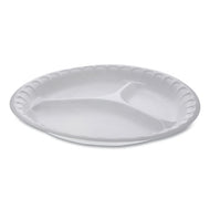 Pactiv wholesale. PACTIV Unlaminated Foam Dinnerware, 3-compartment Plate, 10.25