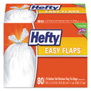 Hefty® wholesale. Easy Flaps Trash Bags, 13 Gal, 0.69 Mil, 23.75" X 28", White, 480-carton. HSD Wholesale: Janitorial Supplies, Breakroom Supplies, Office Supplies.