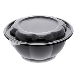 Roseware Bowl And Lid Combo, 80 Oz, 9.75" Diameter X 9h", Black Base-clear Lid, 252-carton