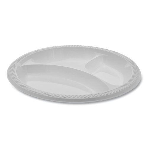 Pactiv wholesale. PACTIV Meadoware® Ops Dinnerware, 3-compartment Plate, 10.25