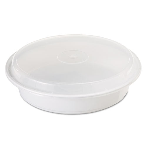 Pactiv wholesale. Versatainers, Vented Lid, 48 Oz, 9" Diameter, Black-clear, 150-carton. HSD Wholesale: Janitorial Supplies, Breakroom Supplies, Office Supplies.