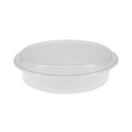 Newspring Versatainer Microwavable Containers, 48 Oz, 9 X 9 X 2.38, White-clear, 150-carton
