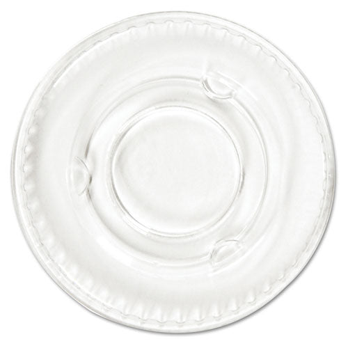 Portion Cup Lids, Fits 0.5 Oz To 1 Oz Cups, Clear, 100-sleeve, 25 Sleeves-carton