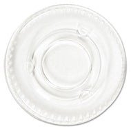 Portion Cup Lids, Fits 0.5 Oz To 1 Oz Cups, Clear, 100-sleeve, 25 Sleeves-carton