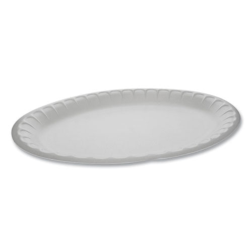Pactiv wholesale. Unlaminated Foam Dinnerware, Platter, Oval, 11.5 X 8.5, White, 500-carton. HSD Wholesale: Janitorial Supplies, Breakroom Supplies, Office Supplies.