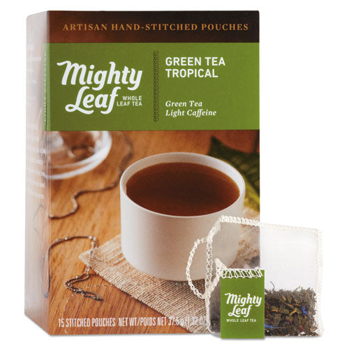 Mighty Leaf® Tea wholesale. Whole Leaf Tea Pouches, Green Tea Tropical, 15-box. HSD Wholesale: Janitorial Supplies, Breakroom Supplies, Office Supplies.
