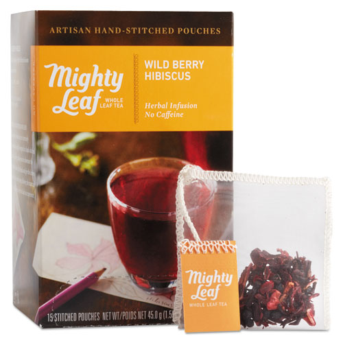Mighty Leaf® Tea wholesale. Whole Leaf Tea Pouches, Wild Berry Hibiscus, 15-box. HSD Wholesale: Janitorial Supplies, Breakroom Supplies, Office Supplies.