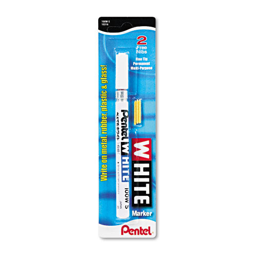 Pentel® wholesale. PENTEL Permanent Marker, Fine Bullet Tip, White. HSD Wholesale: Janitorial Supplies, Breakroom Supplies, Office Supplies.