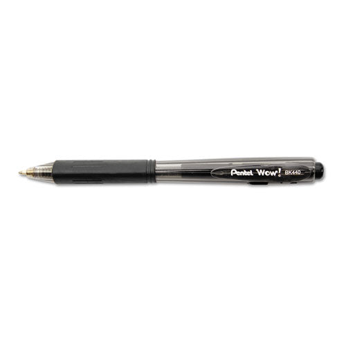 Pentel® wholesale. PENTEL Wow! Retractable Ballpoint Pen Value Pack, Medium 1 Mm, Black Ink-barrel, 36-pack. HSD Wholesale: Janitorial Supplies, Breakroom Supplies, Office Supplies.