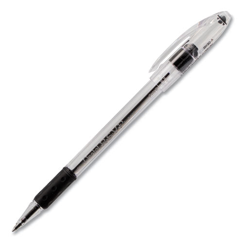 Pentel® wholesale. PENTEL RSVP Stick Ballpoint Pen, Fine 0.7mm, Black Ink, Clear-black Barrel, Dozen. HSD Wholesale: Janitorial Supplies, Breakroom Supplies, Office Supplies.